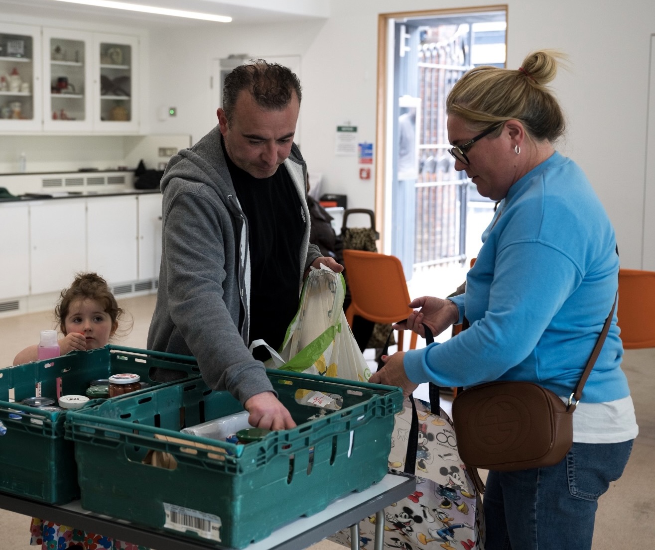 Person receiving food support